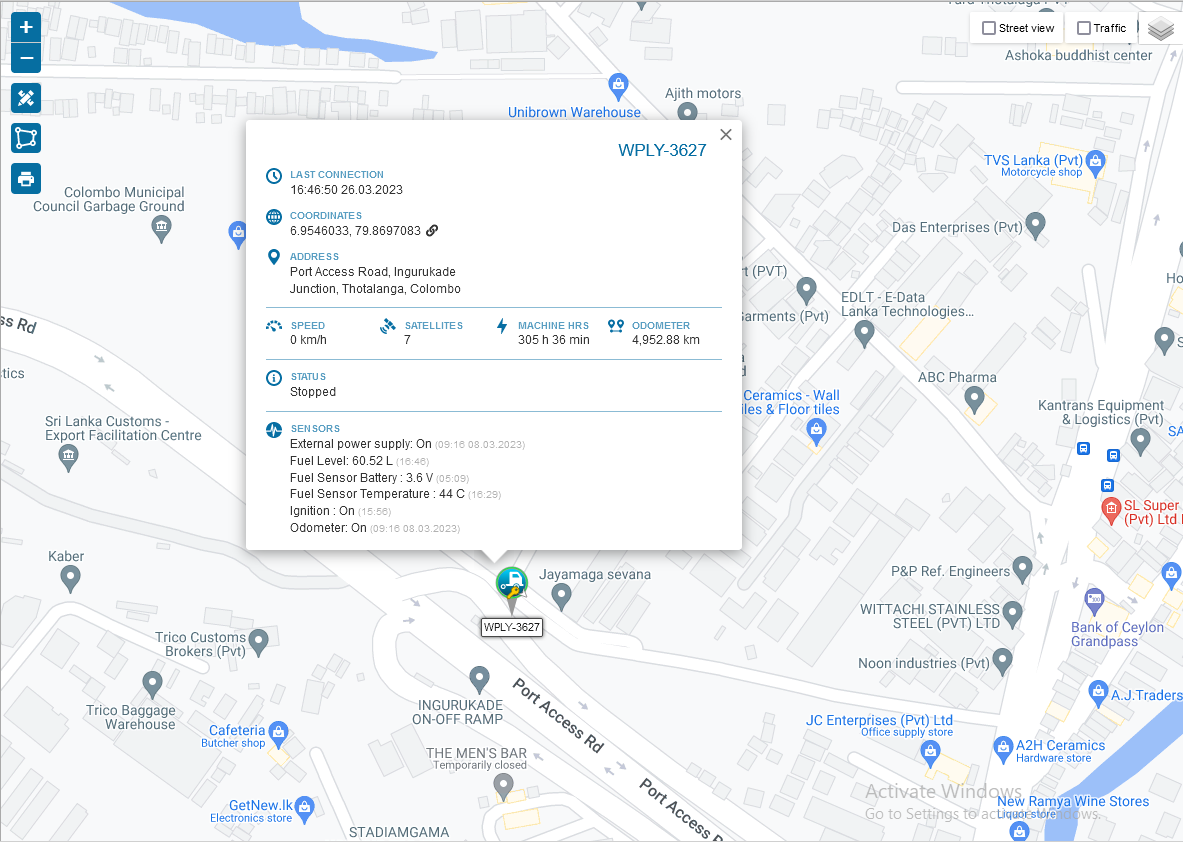 live fuel tracking