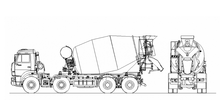 Heavy equipment GPS tracking system in a concrete mixer